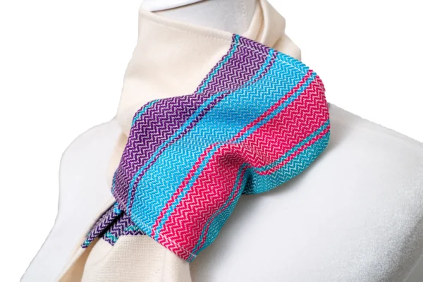 Bufanda Lila, Rosa, celeste, Rayas