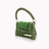 BOLSA PEQUEÑA DE PERLAS EN TONOS VERDES OLIVO, MUZGO, Y ESMERALDA