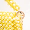 BOLSA GRANDE AMARILLO CANARIO MATE CON PERLA AMARILLA CLARO